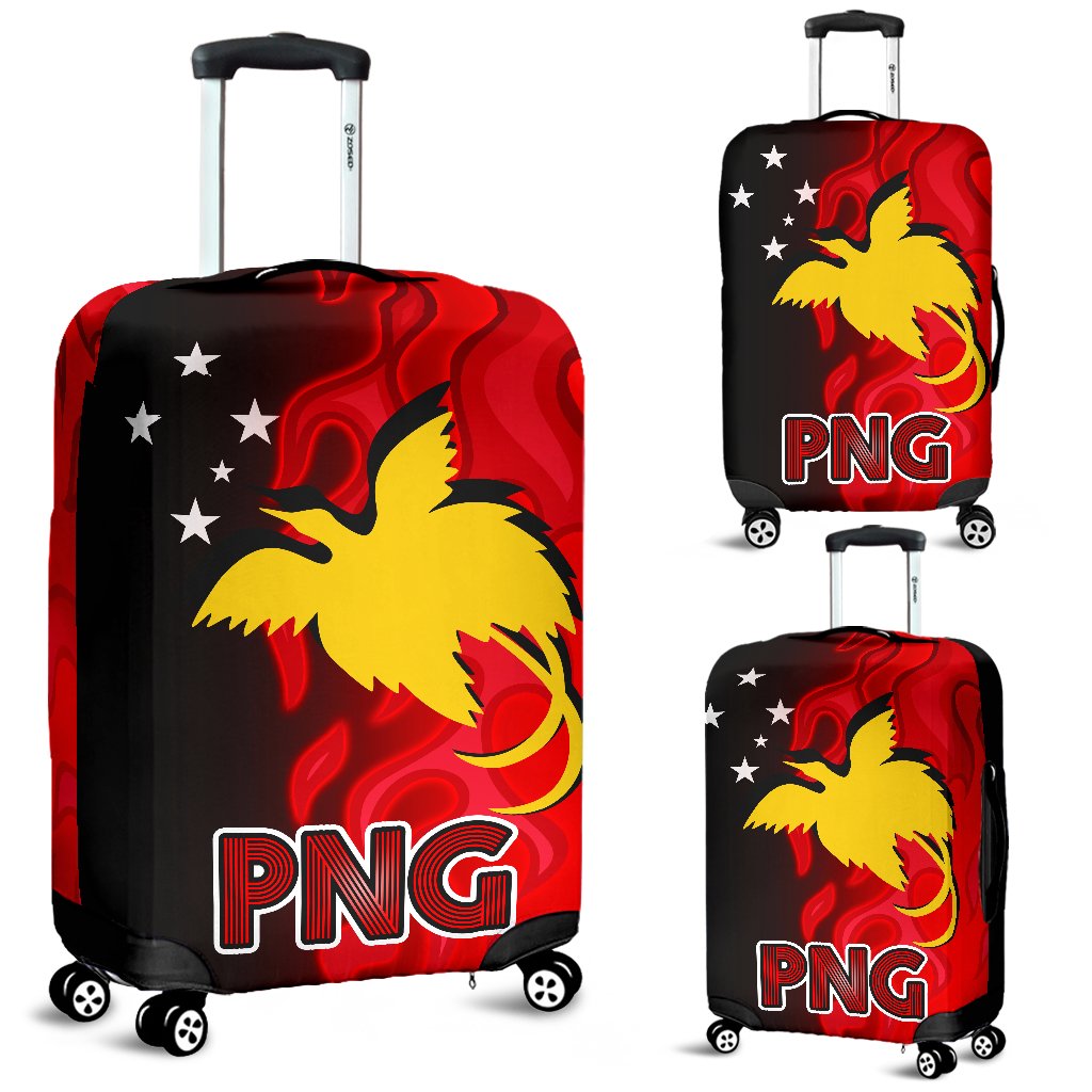 Papua New Guinea Luggage Cover - PNG Flame RED - Polynesian Pride