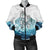 Maori Manaia The Blue Sea Women's Bomber Jacket, White White - Polynesian Pride