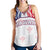 Hawaiian Kanaka Women's Racerback Tank Flag Nation Demodern White AH - Polynesian Pride