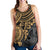 Vanuatu Polynesian Women's Racerback Tank - Gold Turtle - Polynesian Pride