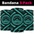 Hawaiian Mauna Kea Turquoise Bandana 3 - Pack - Polynesian Pride