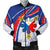 Philippines Men's Bomber Jacket - Polynesian Pattern With Flag Blue - Polynesian Pride