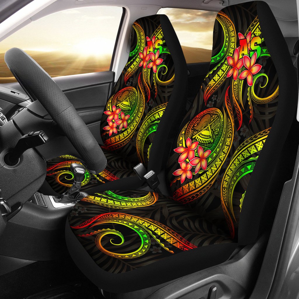 American Samoa Polynesian Car Seat Covers - Reggae Plumeria Universal Fit REGGAE - Polynesian Pride