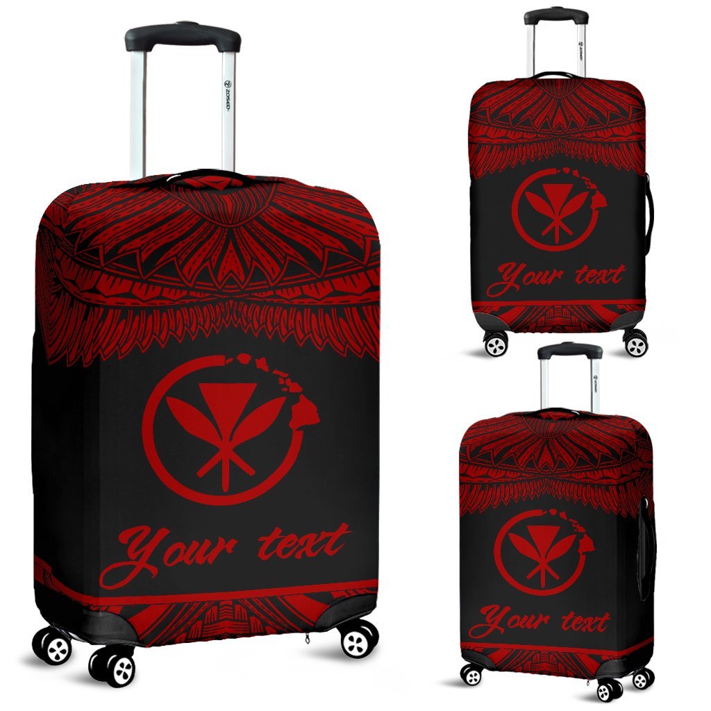 Hawaii Polynesian Custom Personalised Luggage covers - Hawaii Pride Red Version Red - Polynesian Pride