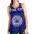 American Samoa Personalised Women's Racerback Tank - Seal In Polynesian Tattoo Style ( Blue) - Polynesian Pride