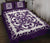 Hawaii Quilt Bed Set Royal Pattern - Purple And White - Polynesian Pride