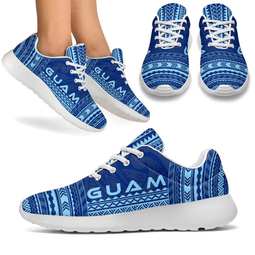 Guam Sporty Sneakers - Polynesian Chief Flag Version White - Polynesian Pride