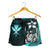 Polynesian Hawaii Women Shorts Turquoise - Turtle with Hook - Polynesian Pride