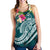 Guam Polynesian Women's Racerback Tank - Summer Plumeria (Turquoise) - Polynesian Pride