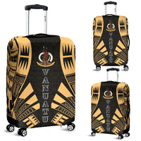 Vanuatu Luggage Cover - Polynesian Tattoo Gold Gold - Polynesian Pride