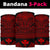 Hawaiian Kanaka Map Bandana 3 - Pack Nation Warrior Red - Polynesian Pride