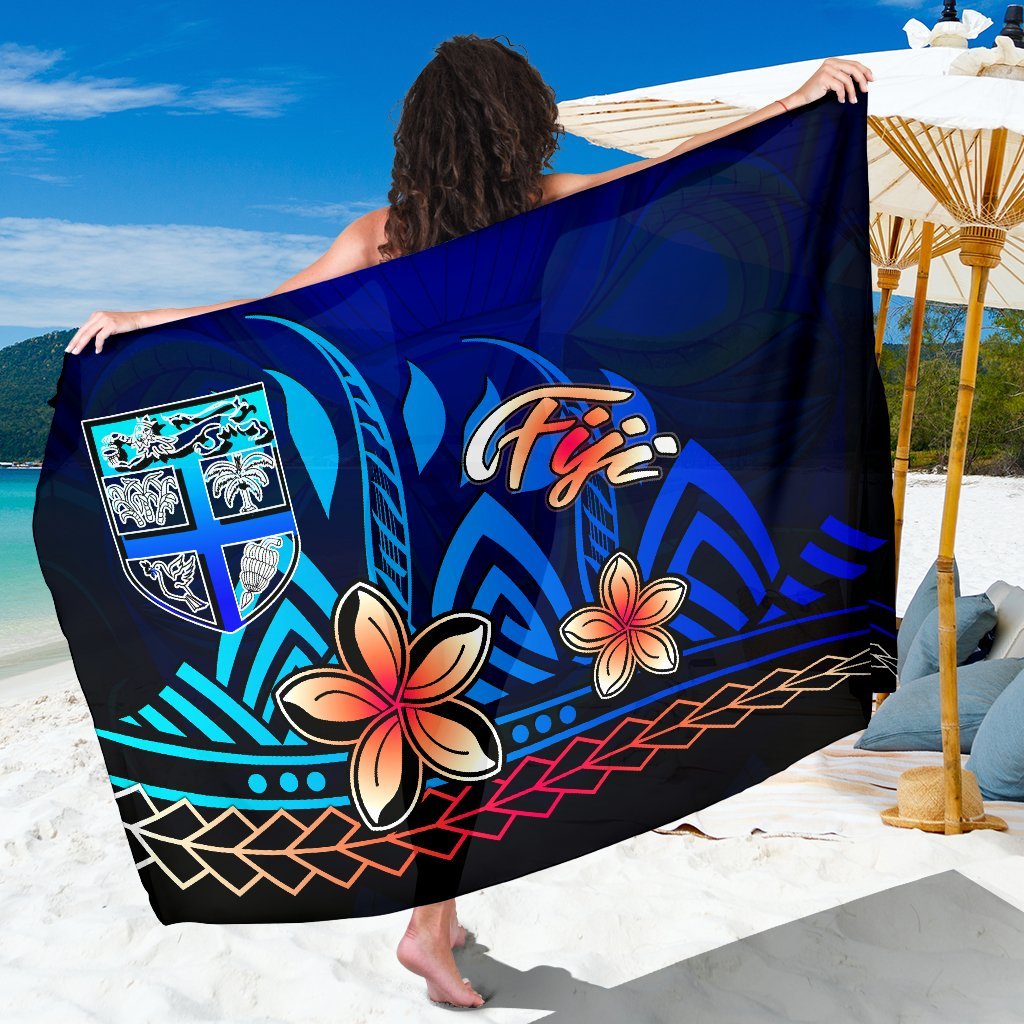 Fiji Sarong - Vintage Tribal Mountain One Style One Size Blue - Polynesian Pride