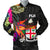 Fiji Men's Bomber Jacket - Polynesian Hibiscus Pattern - Polynesian Pride