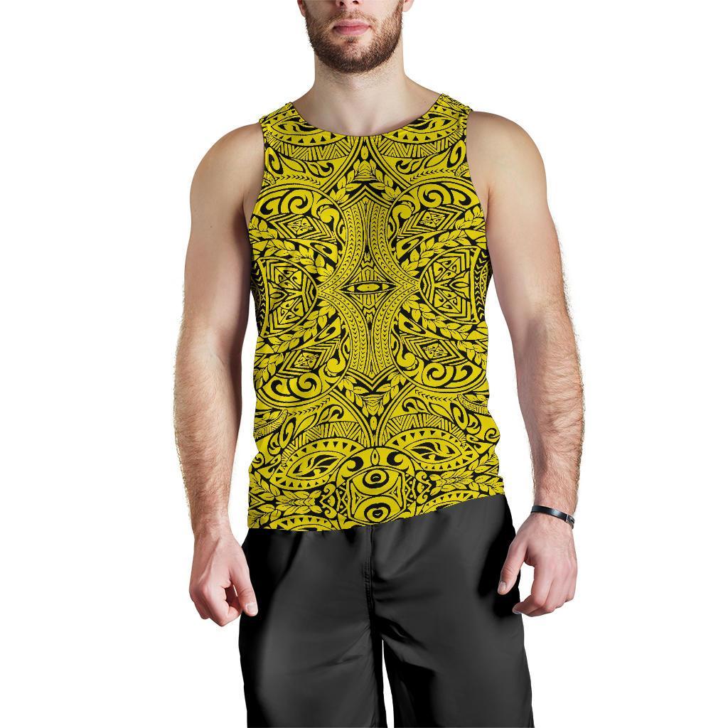 Polynesian Culture Yellow Hawaii Men's Tank Top Yellow - Polynesian Pride