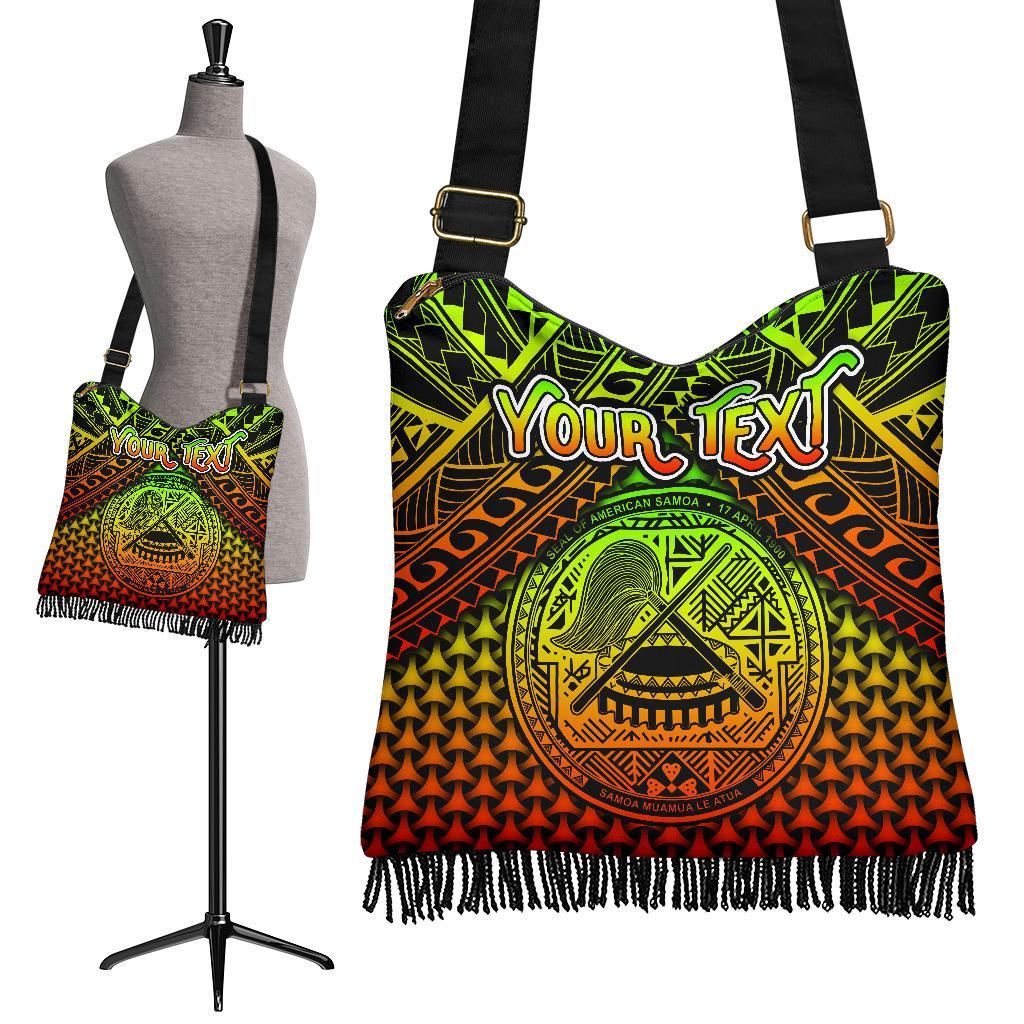 Polynesian American Samoa Personalised Crossbody Boho Handbag - Reggae Vintage Polynesian Patterns - Polynesian Pride