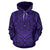 Hawaii Hoodie Polynesian Symmetry Violet Pullover Unisex Art - Polynesian Pride