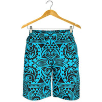 Polynesian Men's Shorts Grown Blue White - Polynesian Pride