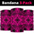 Polynesian Plumeria Mix Pink Black Bandana 3 - Pack - Polynesian Pride