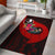 Yap Area Rug - Polynesian Hook And Hibiscus (Red) - Polynesian Pride