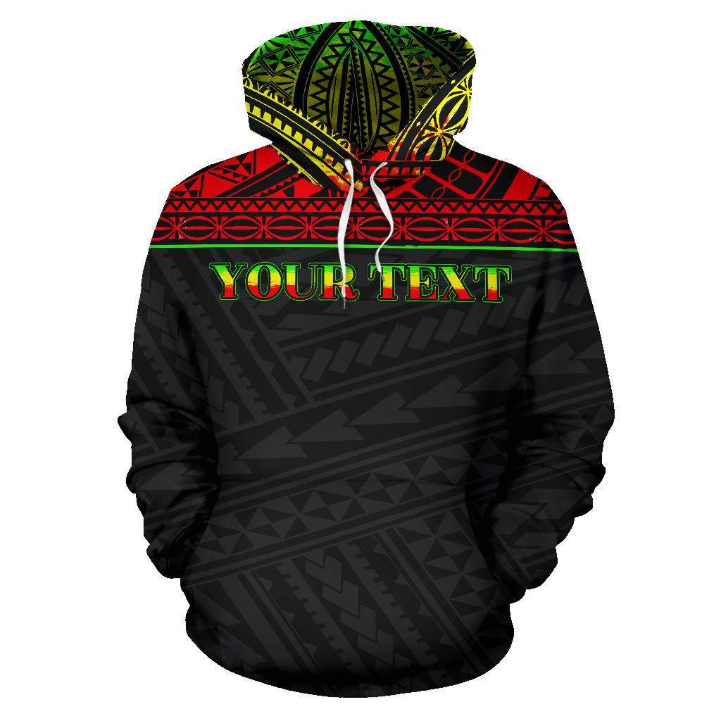 Hawaii Kanaka Maoli All Over Custom Hoodie Reggae Color Style - Polynesian Pride