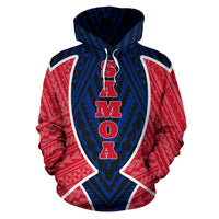 Samoa Hoodie Samoa Coat of Arms Polysenian Tattoo Sport Style - Polynesian Pride