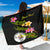 Niue Polynesian Custom Personalised Sarong - Plumeria Tribal Women One Size Black - Polynesian Pride