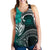 Samoa Custom Personalised Women's Racerback Tank - Samoa Seal Wave Style (Green) - Polynesian Pride