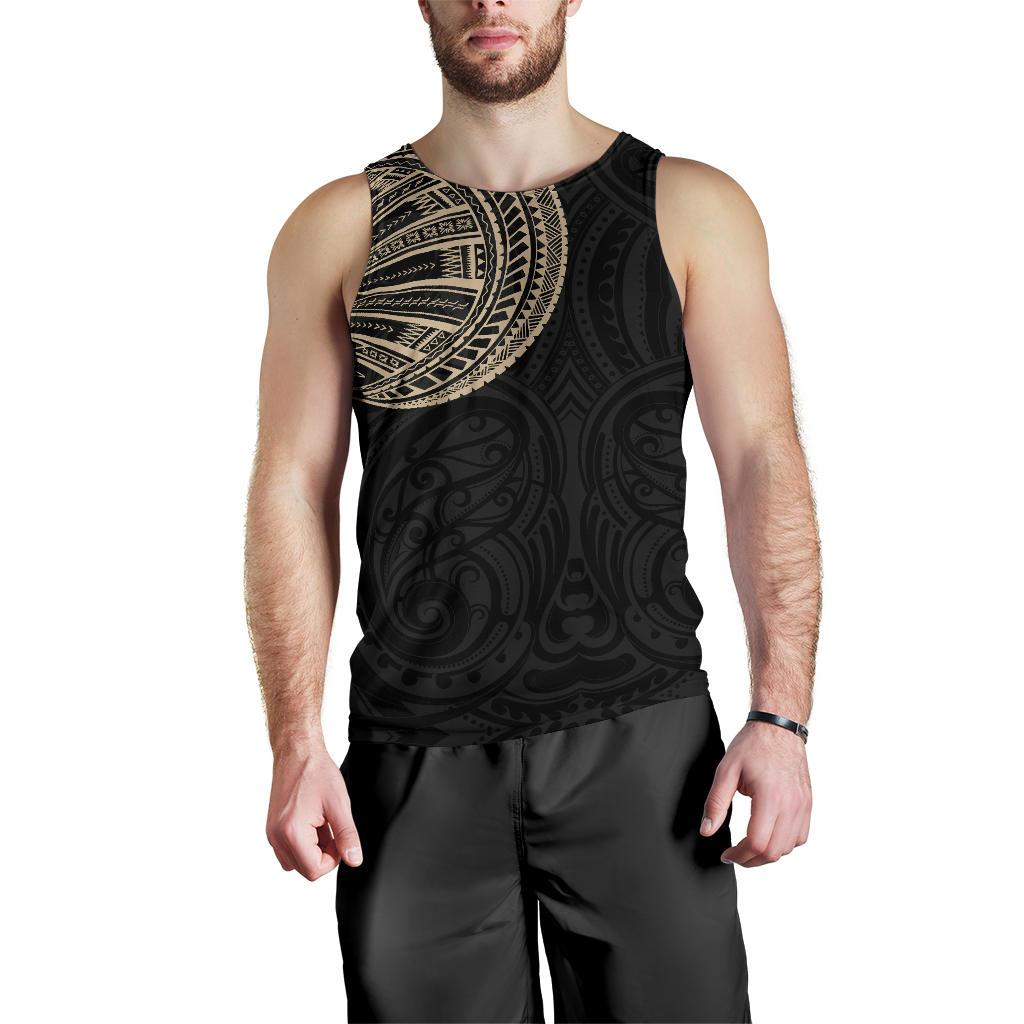 Samoa Tribal Maori Tattoo Roman Reigns Men Tank Top Gold Gold - Polynesian Pride