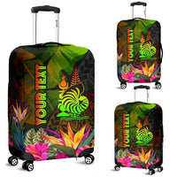 New Caledonia Polynesian Personalised Luggage Covers - Hibiscus and Banana Leaves - Polynesian Pride