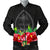 Guam Polynesian Men's Bomber Jacket Black Hibiscus Black - Polynesian Pride