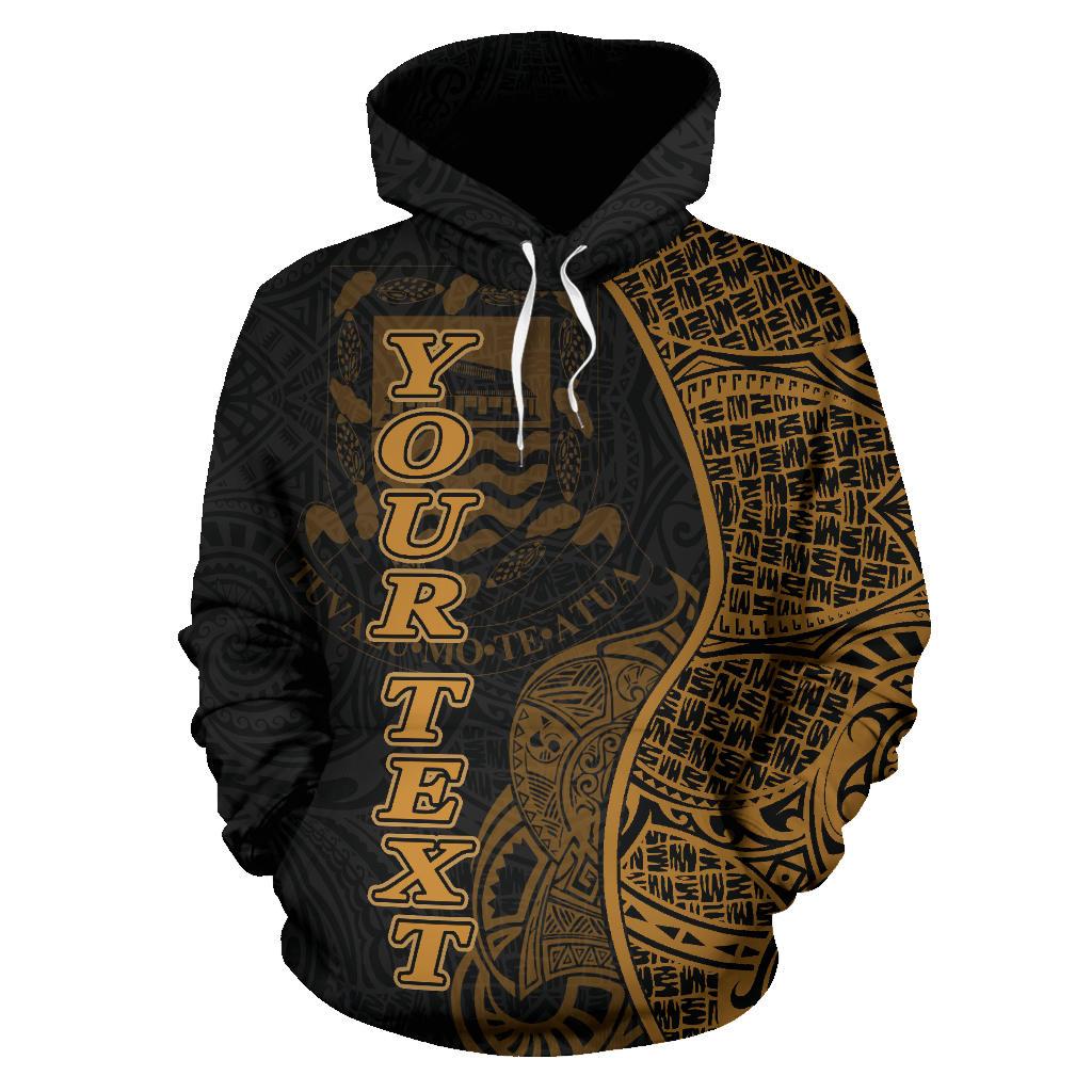 Tuvalu Polynesian Custom Hoodie Coconut Gold - Polynesian Pride
