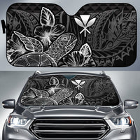 Polynesian Hawaii Auto Sun Shades Turtle Hibiscus Black Auto Sun Shade Universal Fit Black - Polynesian Pride