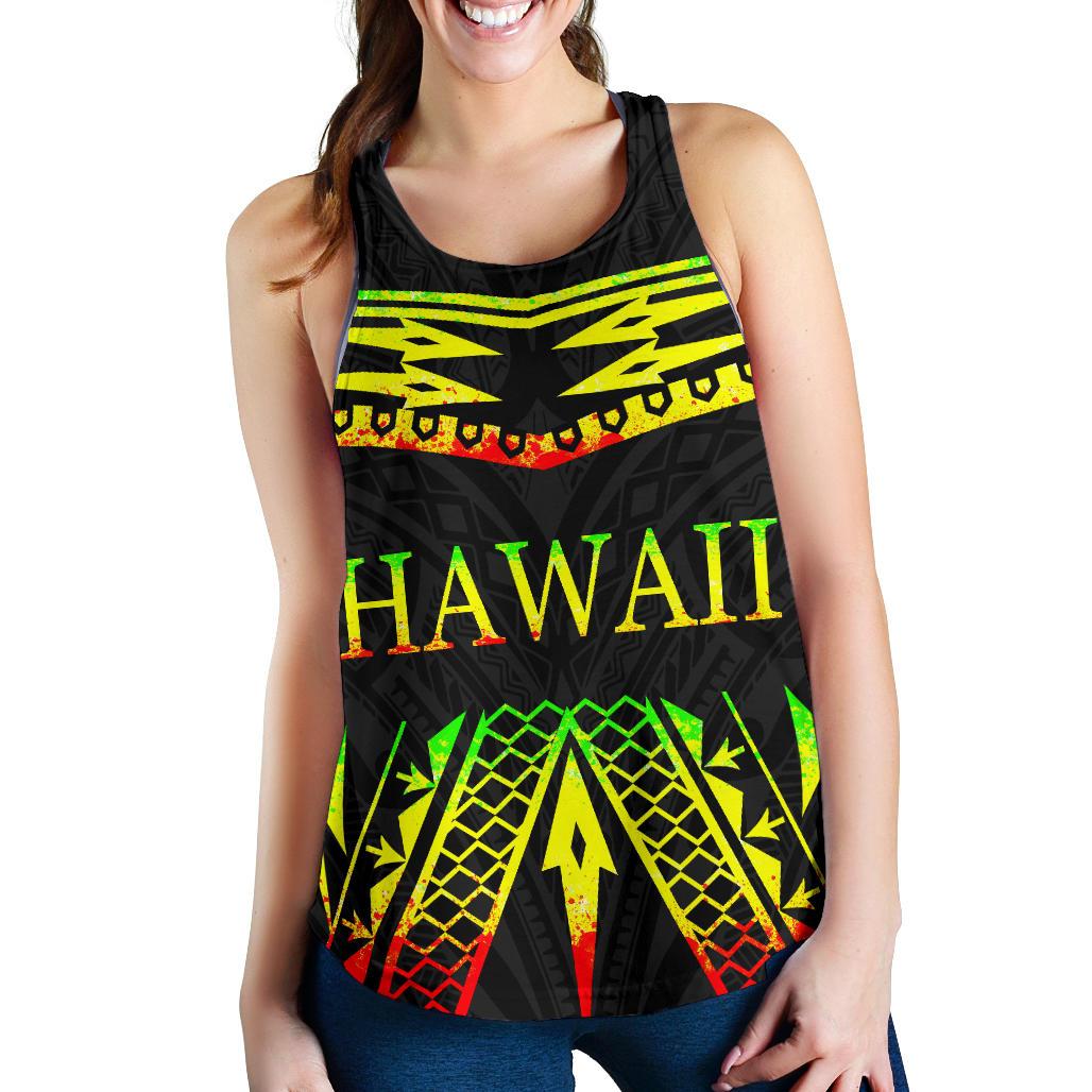 Hawaii Polynesia Women's Racerback Tank Art - Polynesian Pride