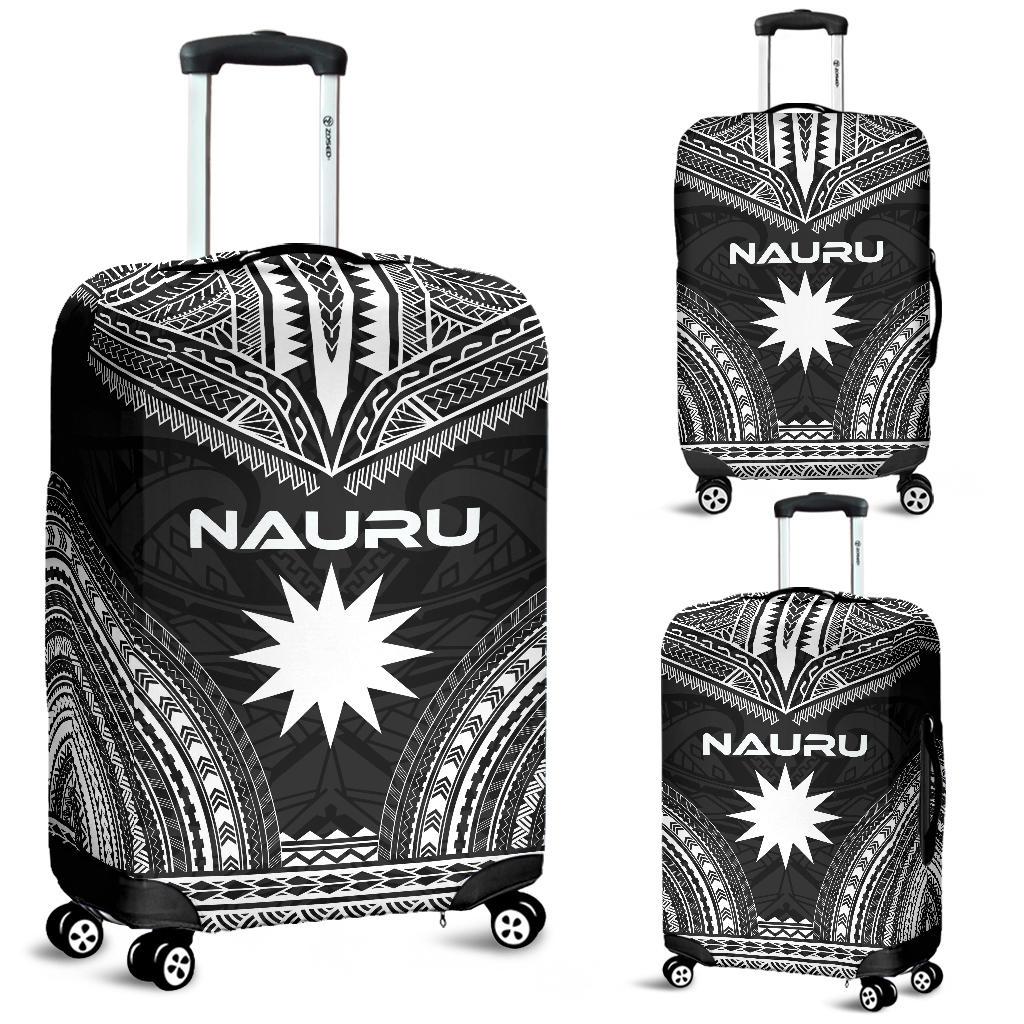 Nauru Polynesian Chief Luggage Cover - Black Version Black - Polynesian Pride