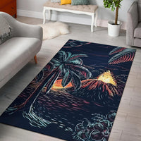 Night On The Land Area Rug AH Black - Polynesian Pride