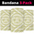 Hawaiian Turtle Map Beige Bandana 3 - Pack - Polynesian Pride