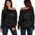 Hawaiian Mauna Kea Polynesian Women's Off Shoulder Sweater - Gray - Frida Style Gray - Polynesian Pride