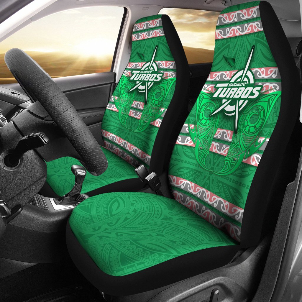 Manawatu Turbos Car Seat Covers Maori Vibes Universal Fit Green - Polynesian Pride