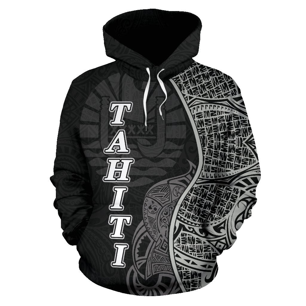 Tahiti Polynesian Hoodie Coconut Tree Black - Polynesian Pride
