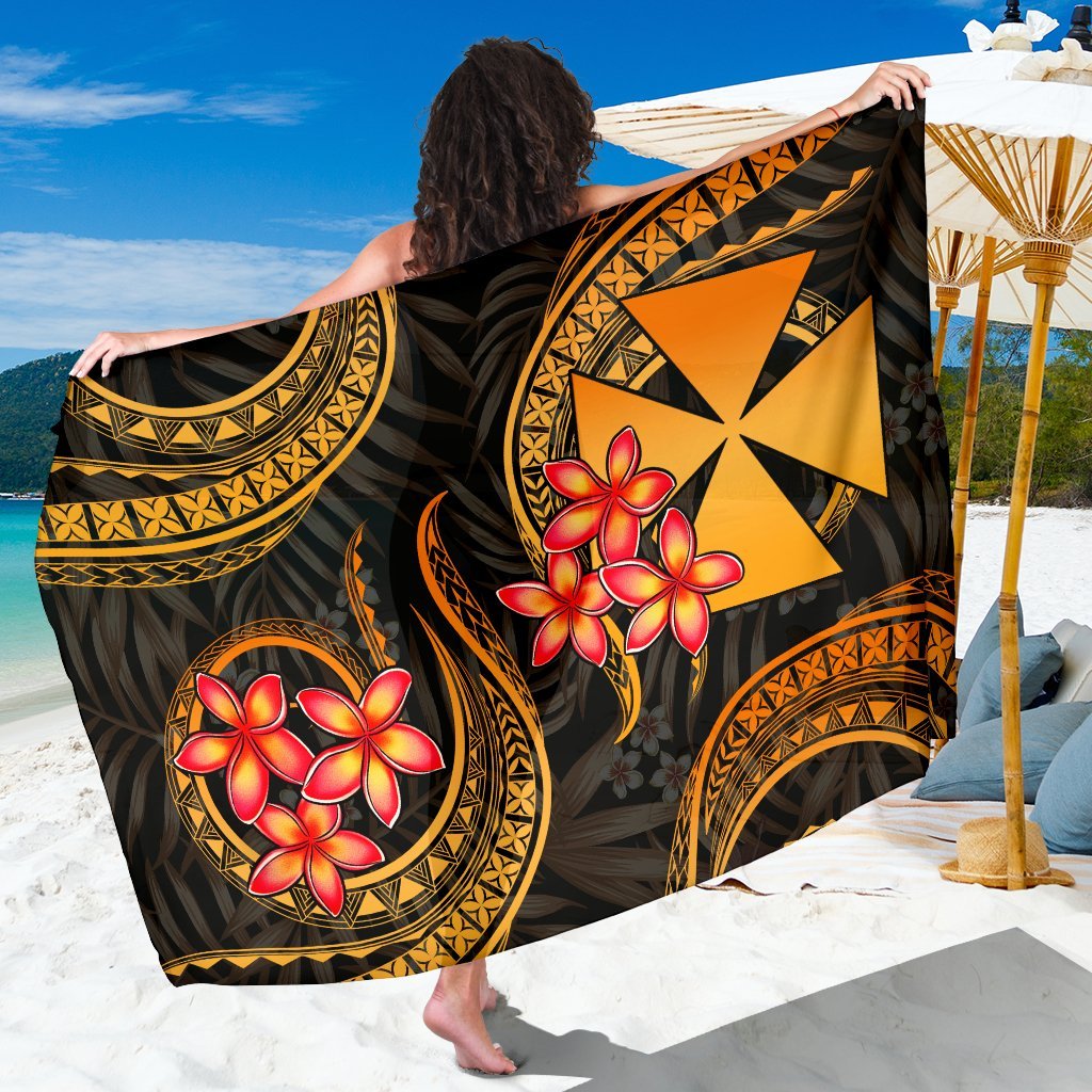 Wallis and Futuna Polynesian Sarong - Gold Plumeria SARONG ONE SIZE GOLD - Polynesian Pride