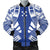 Gambier Islands Men Bomber Jackets - Polynesian Tattoo Flag White - Polynesian Pride