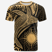 Marshall Islands T Shirt Humpback Whale & Coat of Arms Gold Unisex Art - Polynesian Pride