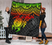 Yap Polynesian Premium Quilt - Reggae Turtle - Polynesian Pride