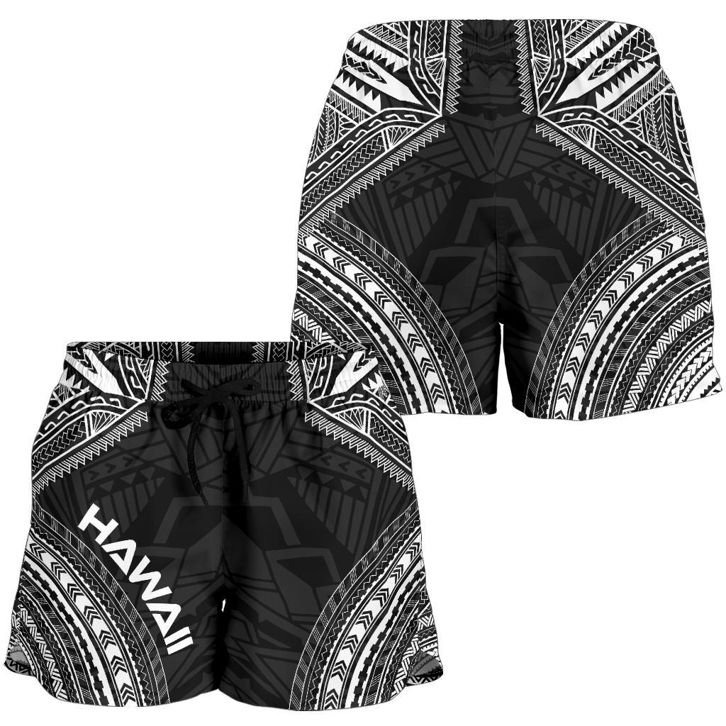 Hawaii Women's Shorts - Polynesian Chief Black Version - Polynesian Pride