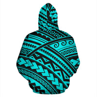 Polynesian Tribal All Over Zip up Hoodie - Polynesian Pride
