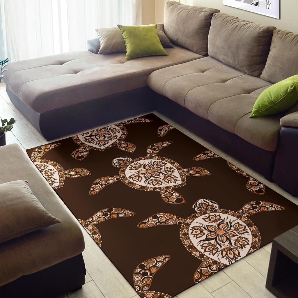 Brown Turtle Area Rug - Polynesian Pride