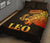 Sun In Leo Zodiac Quilt Bed Set Polynesian Tattoo Simple - Orange Black - Polynesian Pride