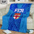 Blue Premium Blanket Fiji Rugby Polynesian Waves Style - Polynesian Pride