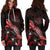 Palau Polynesian Hoodie Dress - Turtle With Blooming Hibiscus Red - Polynesian Pride