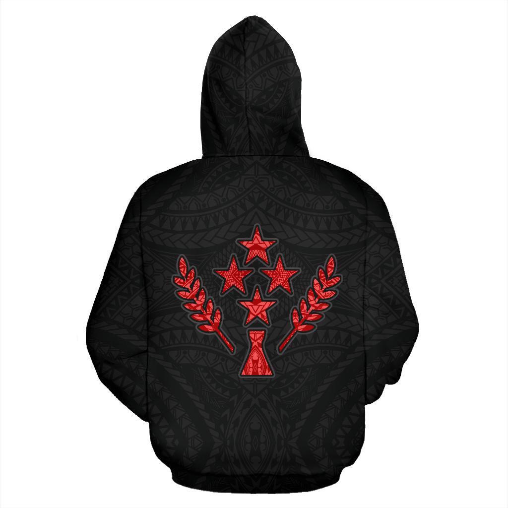Kosrae Zip up Hoodie Micronesia Kosraean Warrior Red - Polynesian Pride
